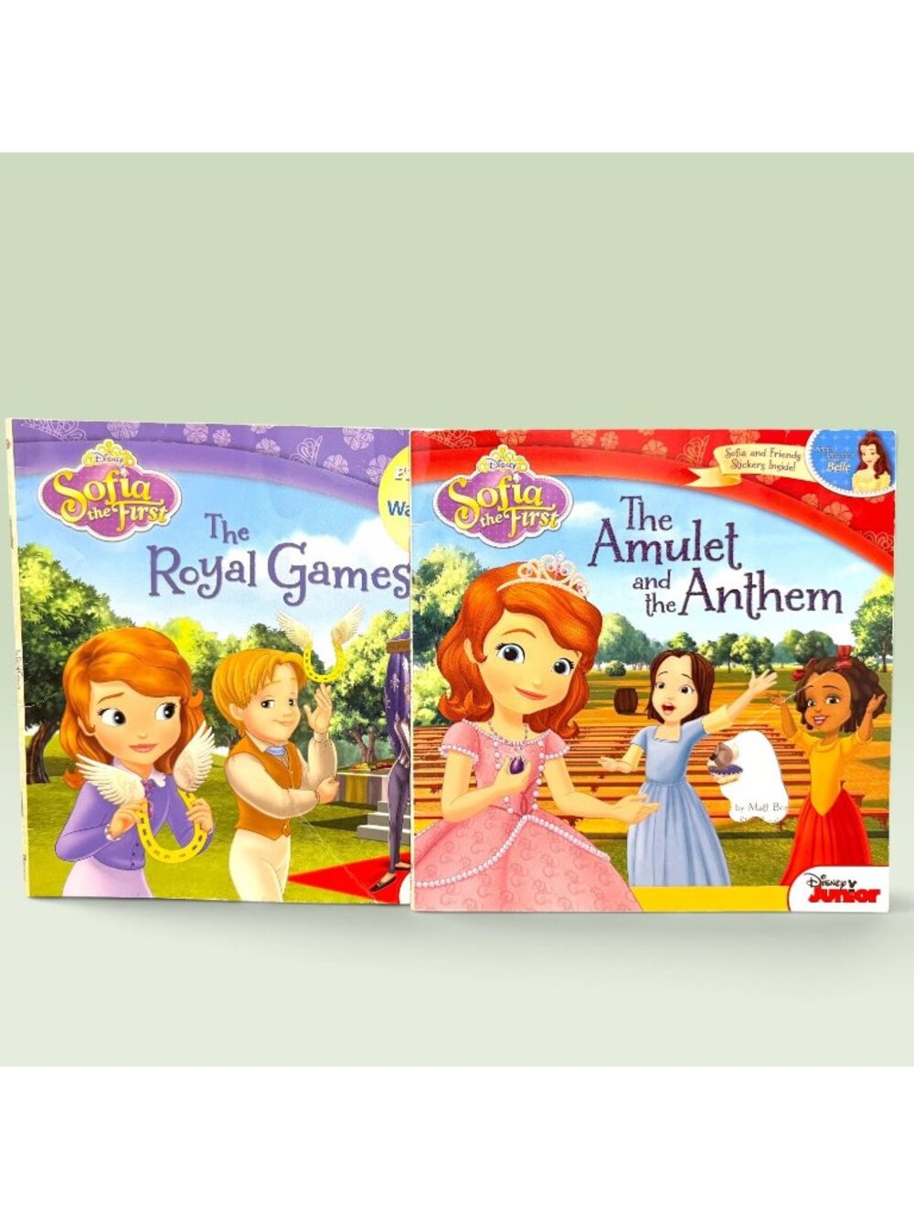 Disney Sofia the First Books Set The Royal Games The Amulet and the Anthem